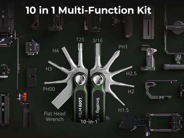 SmallRig x FILM RIOT Folding Tool Set with Screwdrivers and Hex Key Wrenches, Multiple Angle Positioning, Portable and Compact Design SmallRig x FILM RIOT Folding Tool Set with Screwdrivers and Hex Key Wrenches, Multiple Angle Positioning, Portable and Compact Design
