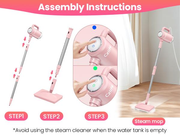 Czlife Z7 Steam Mop for Floor Cleaning, 13-in-1 Powerful Handheld Steam Cleaner Machine for Home Tile Grout, Hardwood Laminate, Furniture Couch, Clothes, Carpet, Stone, Hard Floor, Multi-Purpose Floor Steamer, Electric Mop, Corded