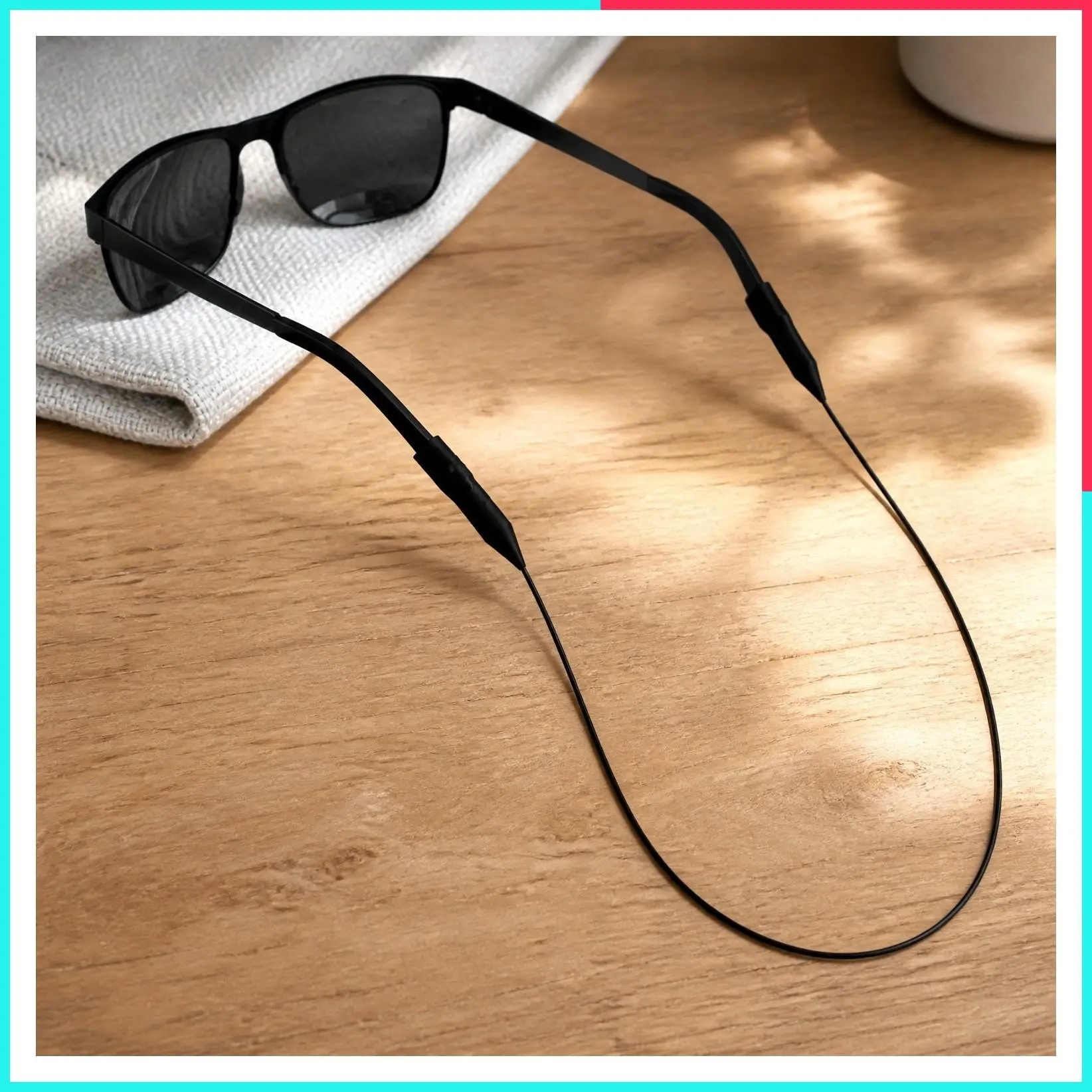 Stainless Steel Cable Eyewear Retainer Strap for Glasses and Sunglasses, Durable Non-Slip Specs Holder Cord