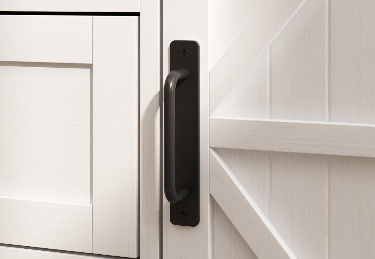 Vabches Farmhouse Storage Cabinet with Drawers and Open Storage,Freestanding Kitchen Pantry Storage Cabinet with 2 Barn Doors, Floor Storage Cabinet for Kitchen, Living Room Vabches Farmhouse Storage Cabinet with Drawers and Open Storage,Freestanding Kitchen Pantry Storage Cabinet with 2 Barn Doors, Floor Storage Cabinet for Kitchen, Living Room