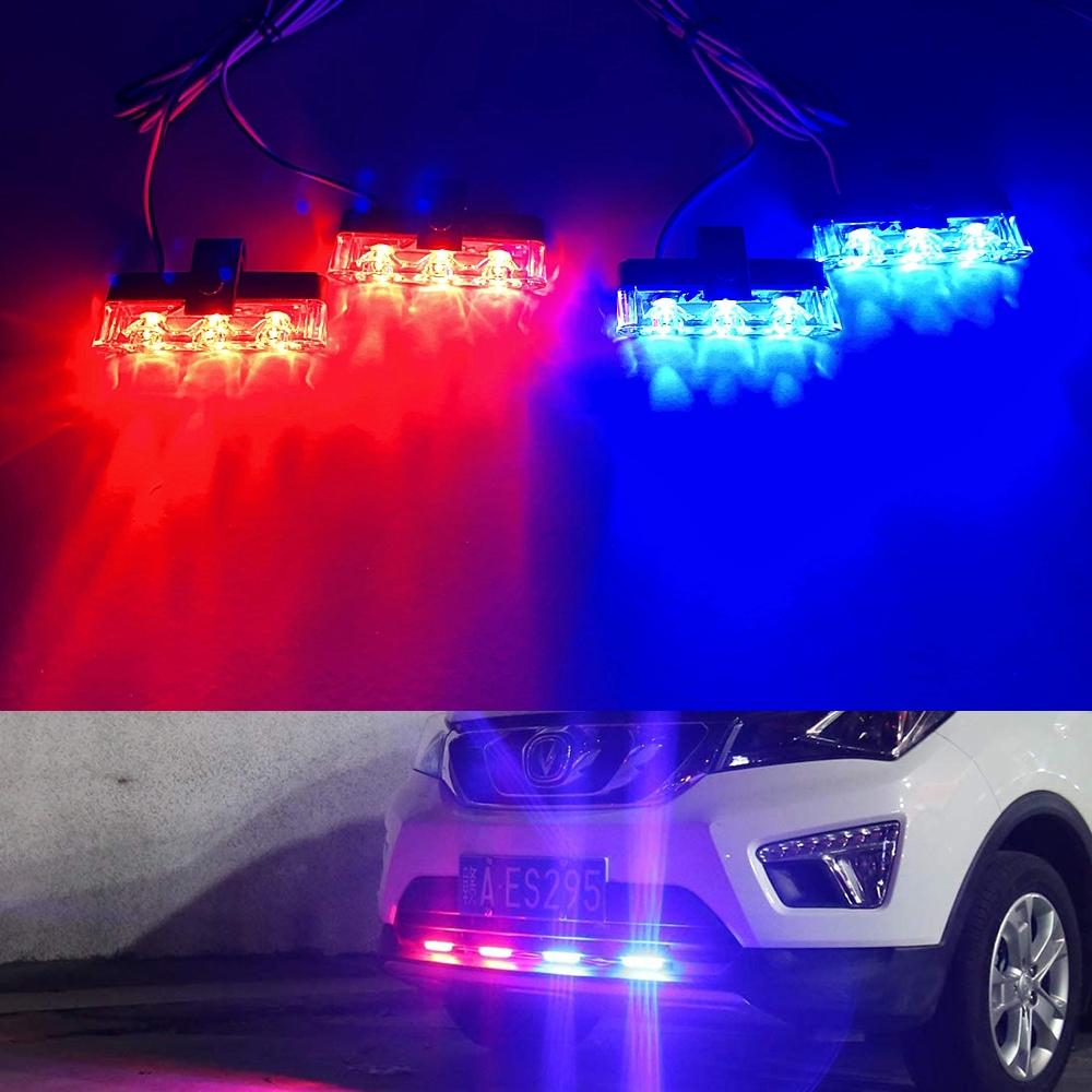 8-In-1 Car Grill Light with Remote Control, LED Installation for Truck Front Grill, led beason lamp car network lights