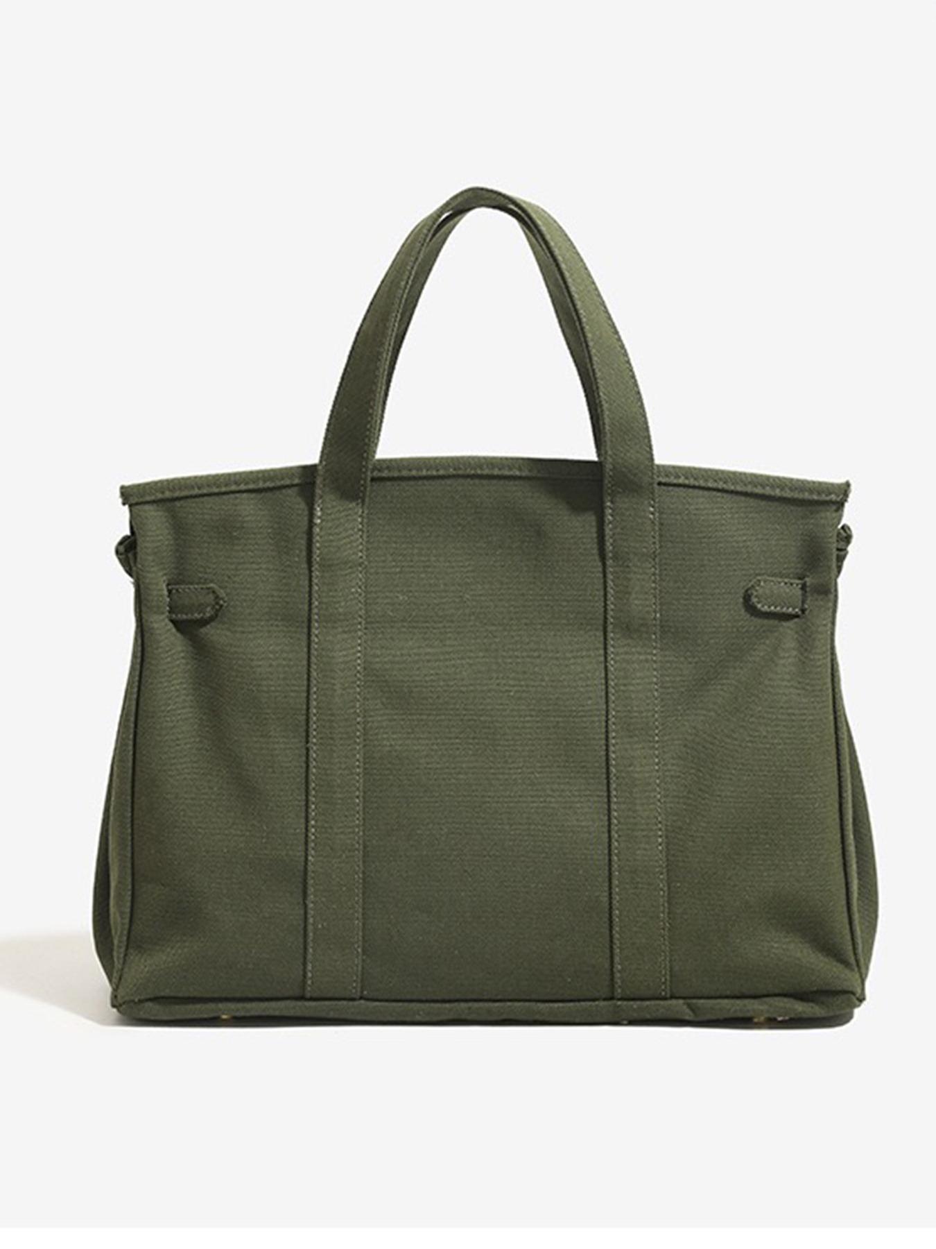 Women's Canvas Tote Bag, High-End Design Handbag, Large Capacity Commuter Bag, Office Shoulder Bag, Versatile Shoulder Bag for Daily Use