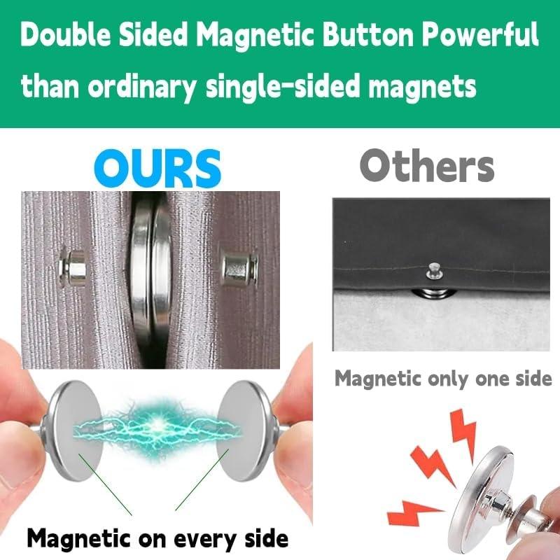 8 pairs Magnetic Curtain Clips, Light Blocking Curtain Magnets to Keep Curtains Closed, for Bedroom Home Office Draperies