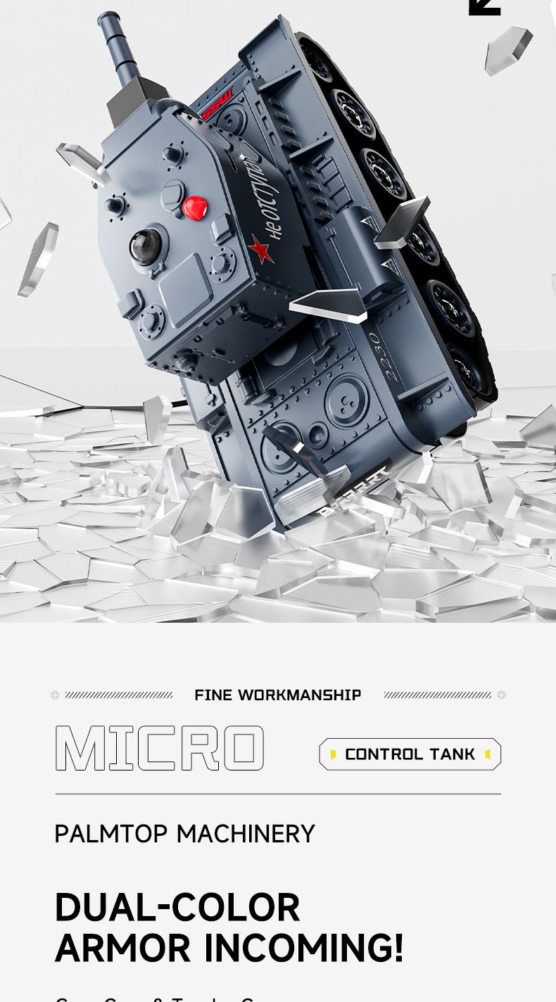 BRRRRT 1/64 Scale Remote-Controlled Tank, Military Tank Model with Infrared Combat System and Rotating Turret, 2.4GHz RC Vehicle Toy, Suitable for Children and Adults, Engineering Vehicle Toy, 4x4 Off-Road Vehicle, Christmas Gift for Adults and Children.