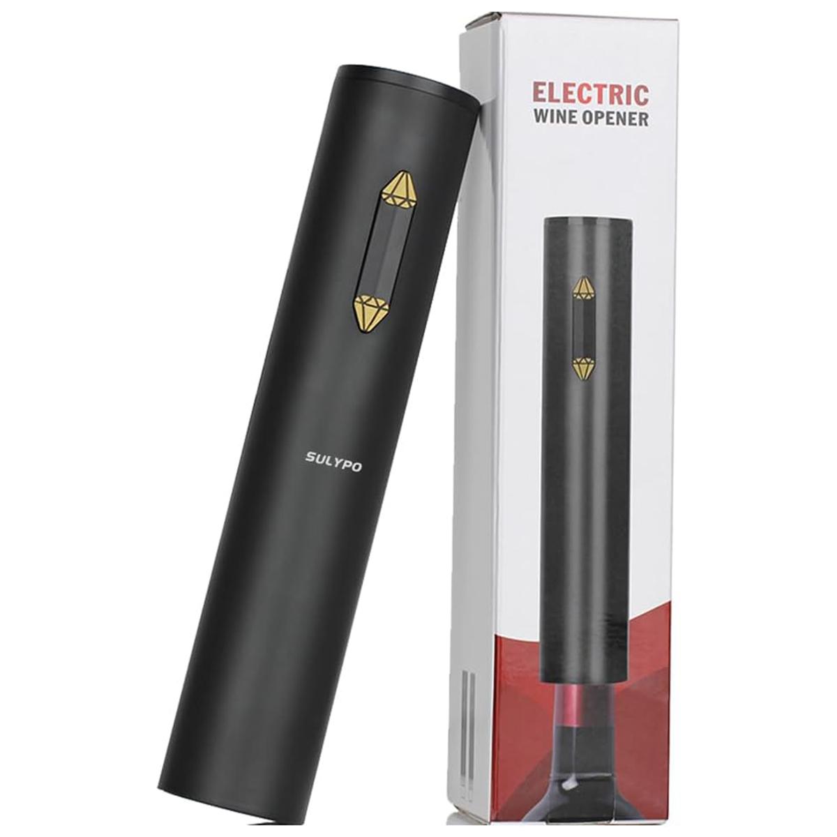 4-in-1 Electric Wine opener,, Wine Screw Puller, Corkscrew bottle opener,simulating manual slow openning to keep cork smooth reusable, Automatic and durable, for Wine Lovers Kitchen Home Bar Wedding Gift