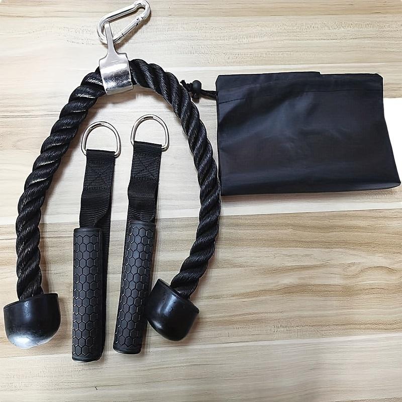 Professional 3 Head Muscle Rope, 7pcs/set Multifunctional Lat Pull Down Attachment, Resistance Band Handle, Ankle Strap, Wrist Strap, Exercise Machine Accessories
