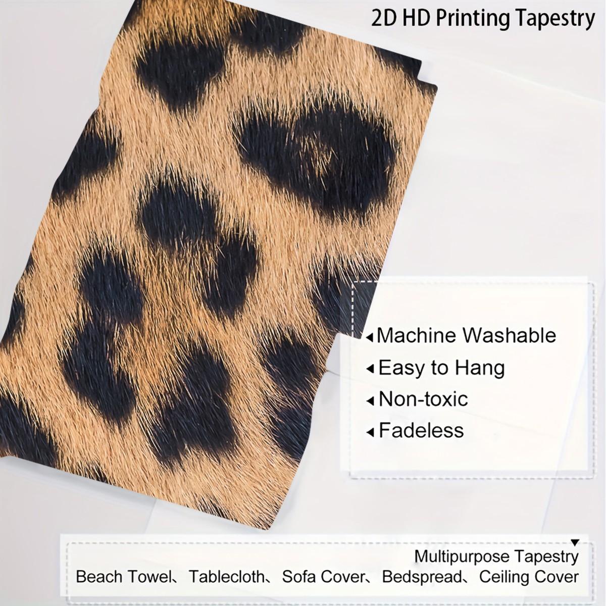 Leopard Print Tapestry, Cheetah Decor Wall Hanging, Luxury Animal Print Tapestries, Soft Wall Blanket, Wild Backdrop Decor for Bedroom, Dorm & Living Room,Modern Abstract Pattern for Kid Boy Men