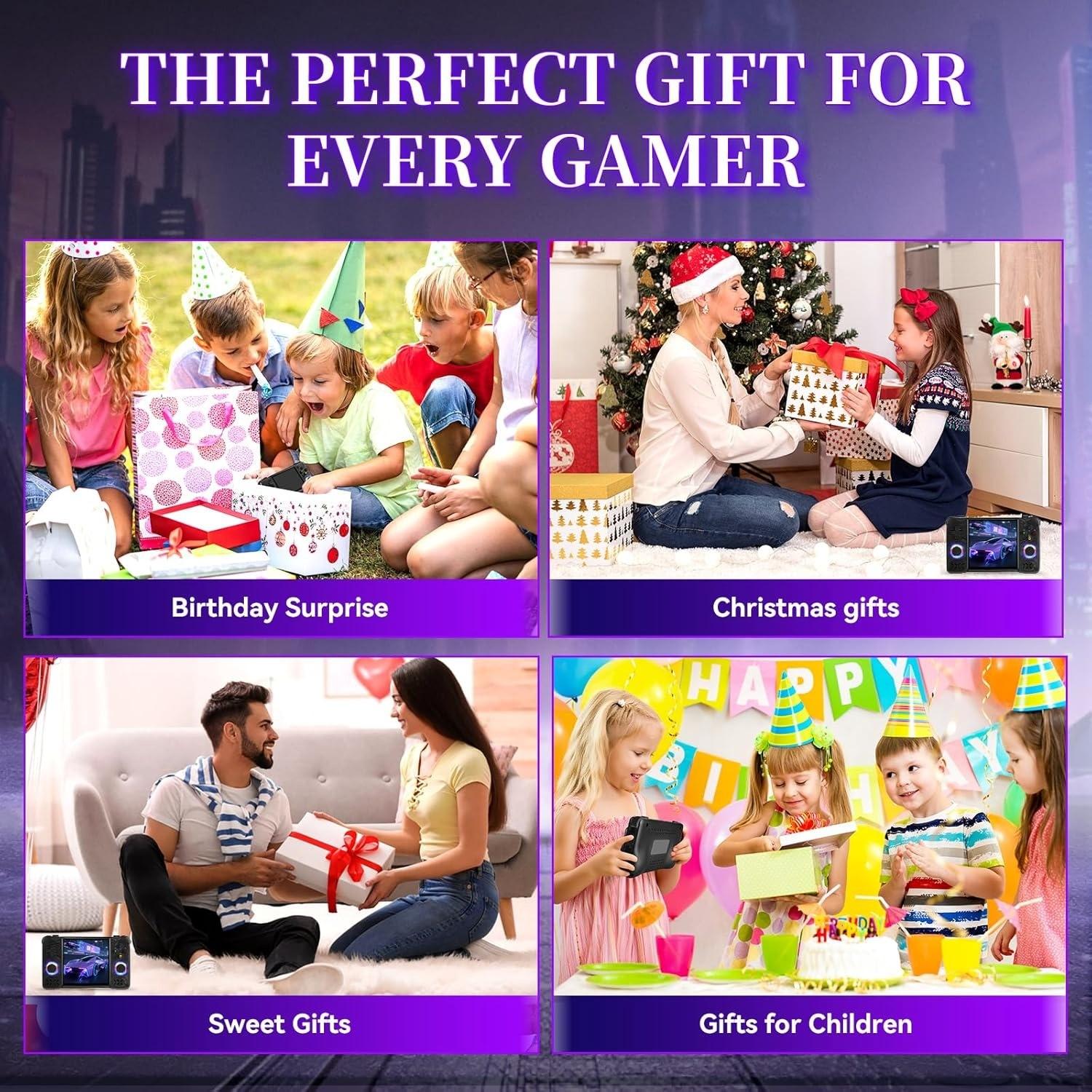 Xf40h Retro Handheld Gaming Console, WiFi Multiplayer, Hall Effect Switch Buttons, 2.4g Wireless Controller, 18000+ Classic Games, 4000mah Battery