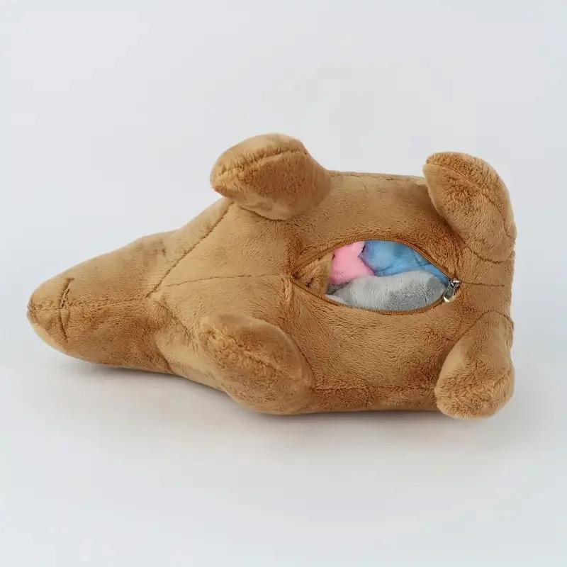 Kawaii Capybara Mom & Baby Plush Toy Set with Colorful Babies