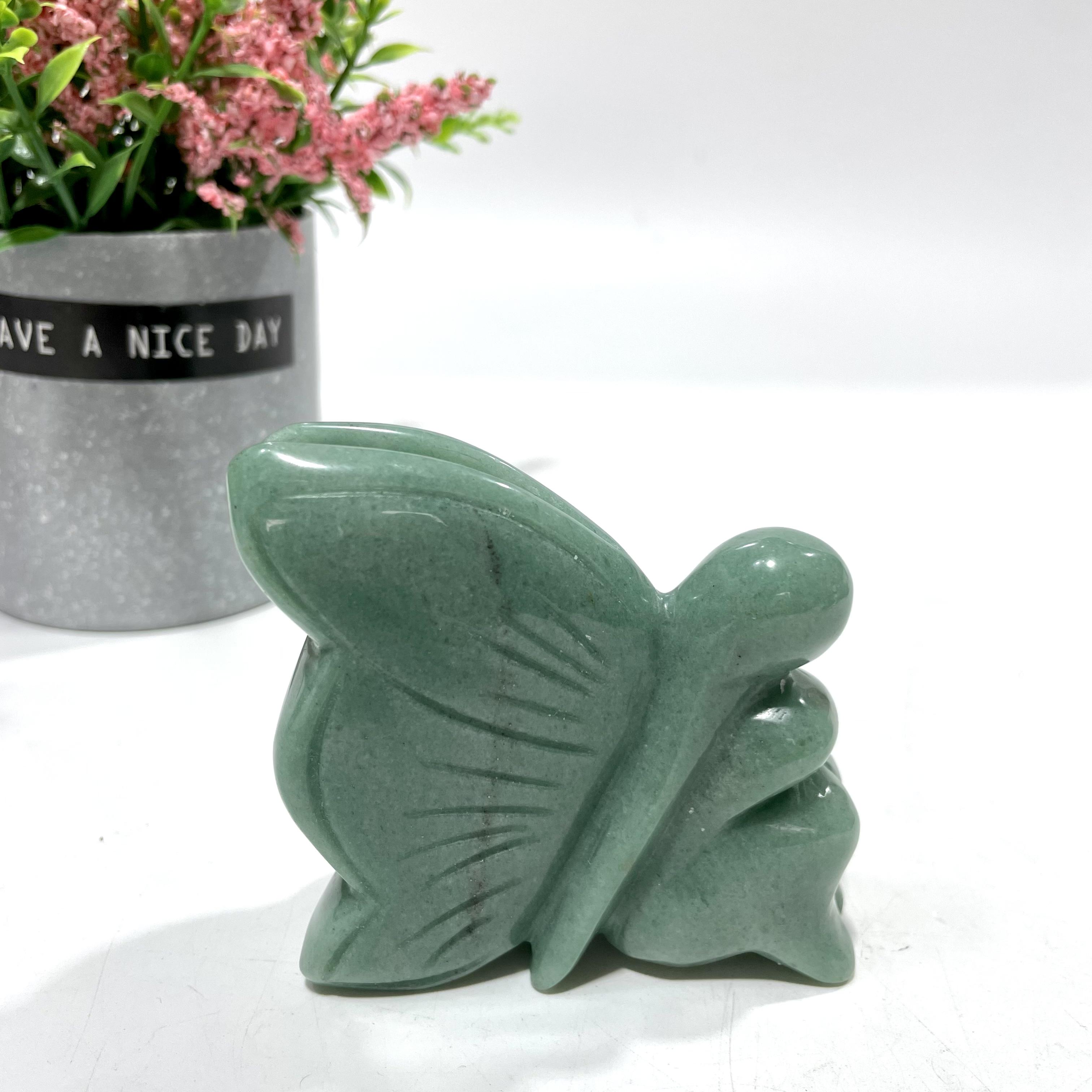 Green Aventurine Animal Crystal Carvings Flower Fairy Cat bird Tortoise Dolphin Bear Fish Seal Dinosaur Rhinoceros Frog Shark Carvings Healing Stones Natural Stone Chakra Balancing Reiki Home Office Decor From IG Crystal