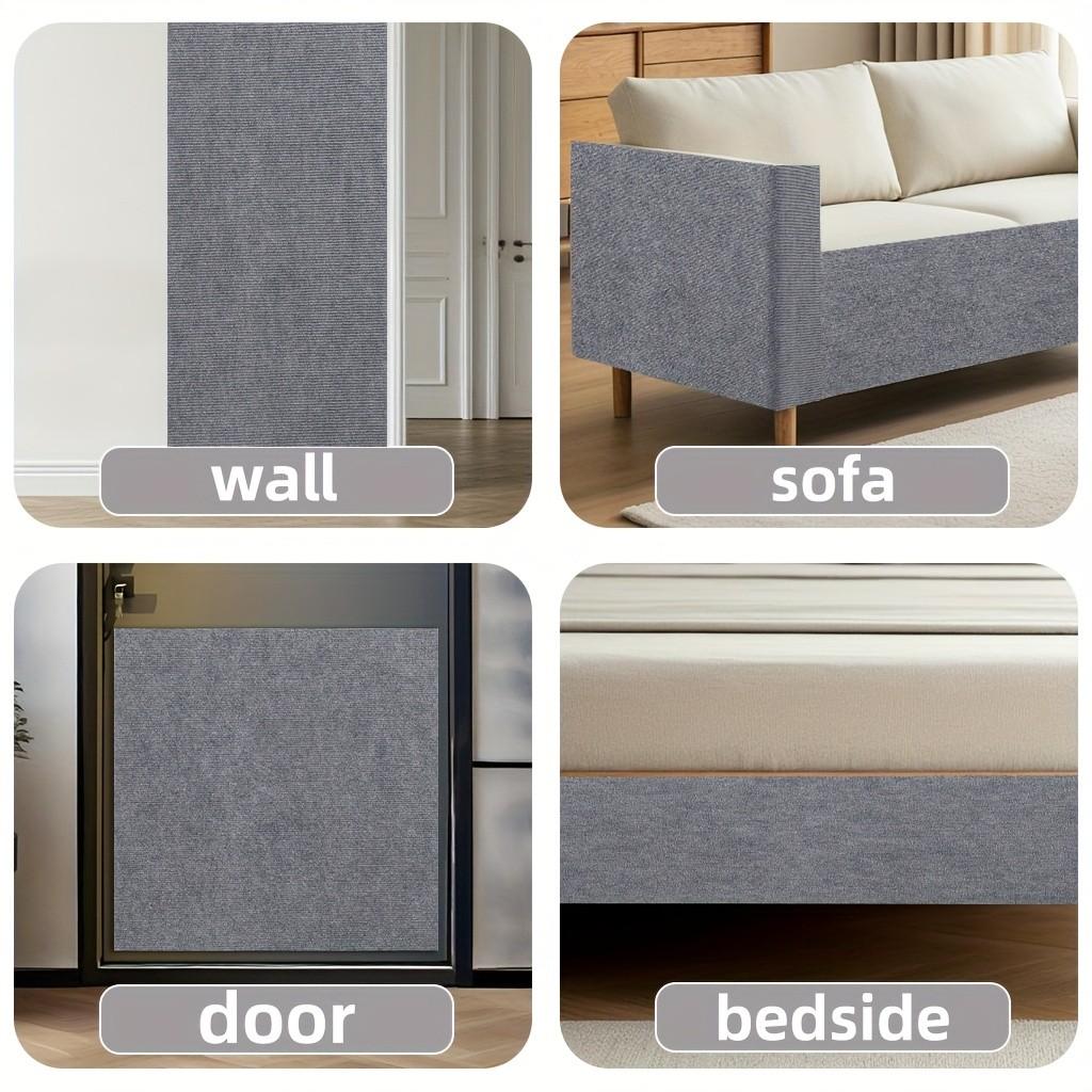 Self-Adhesive Cat Scratching Pad, Durable Polyester Sisal Wall Climbing Mat, Indoor Interactive Pet Cat Scratch Board, Easy Installation