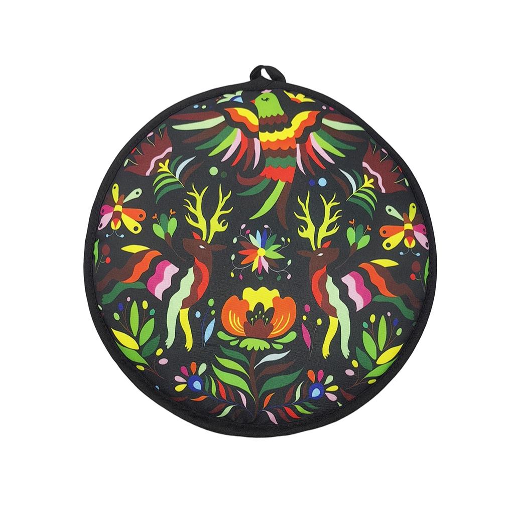 1pcs Mexican Thickened Corn Tortilla Insulated Bag, Pure Cotton Round Bread Carrier, Home Use Takeout Bag, Cross-Border Food Storage