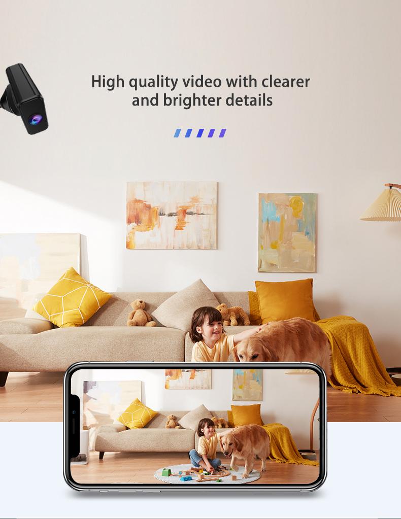 Mini Hidden Camera,CCTV security cameras for home,4K Ultra HD WiFi & SD ...