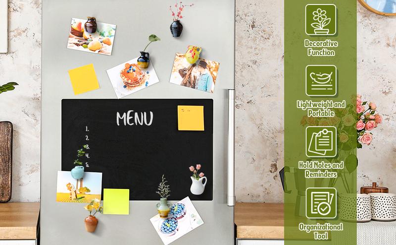 8 PCS Mini Vase Magnets, 3D Ceramic Flower Vase Fridge Magnets Cute Tiny Plant Vases for Refrigerator Accessories Kitchen Locker Office Decoration, Magnetic Vases Home Decorative Fridge Art