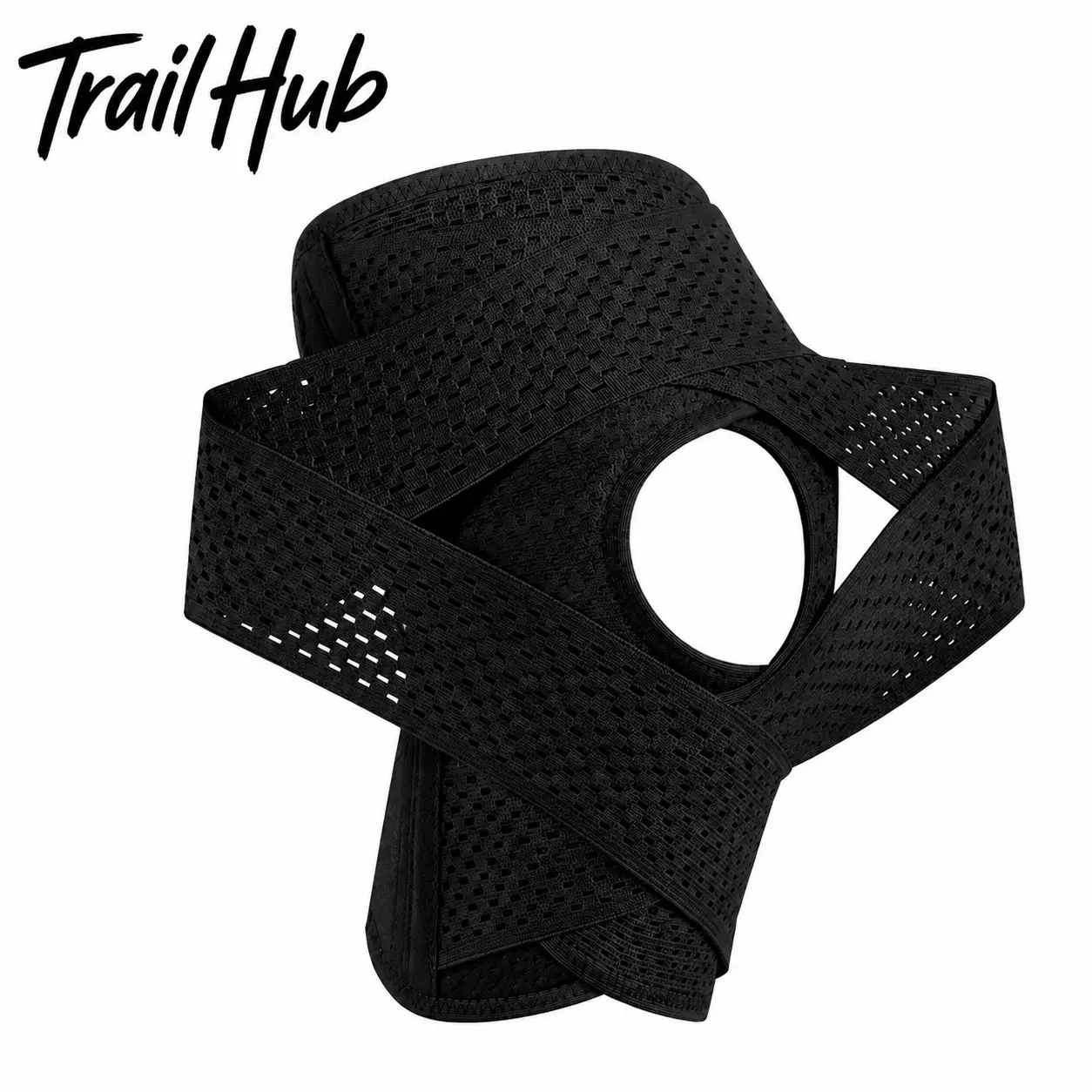 Breathable Plus-Size Knee Compression Brace with Adjustable Hook-and-Loop Closure, Dual-Lateral Stabilizers, and Anatomically Contoured Support for Comfortable, Lightweight Joint Relief During Walking, Exercise, or Post-Injury Recovery