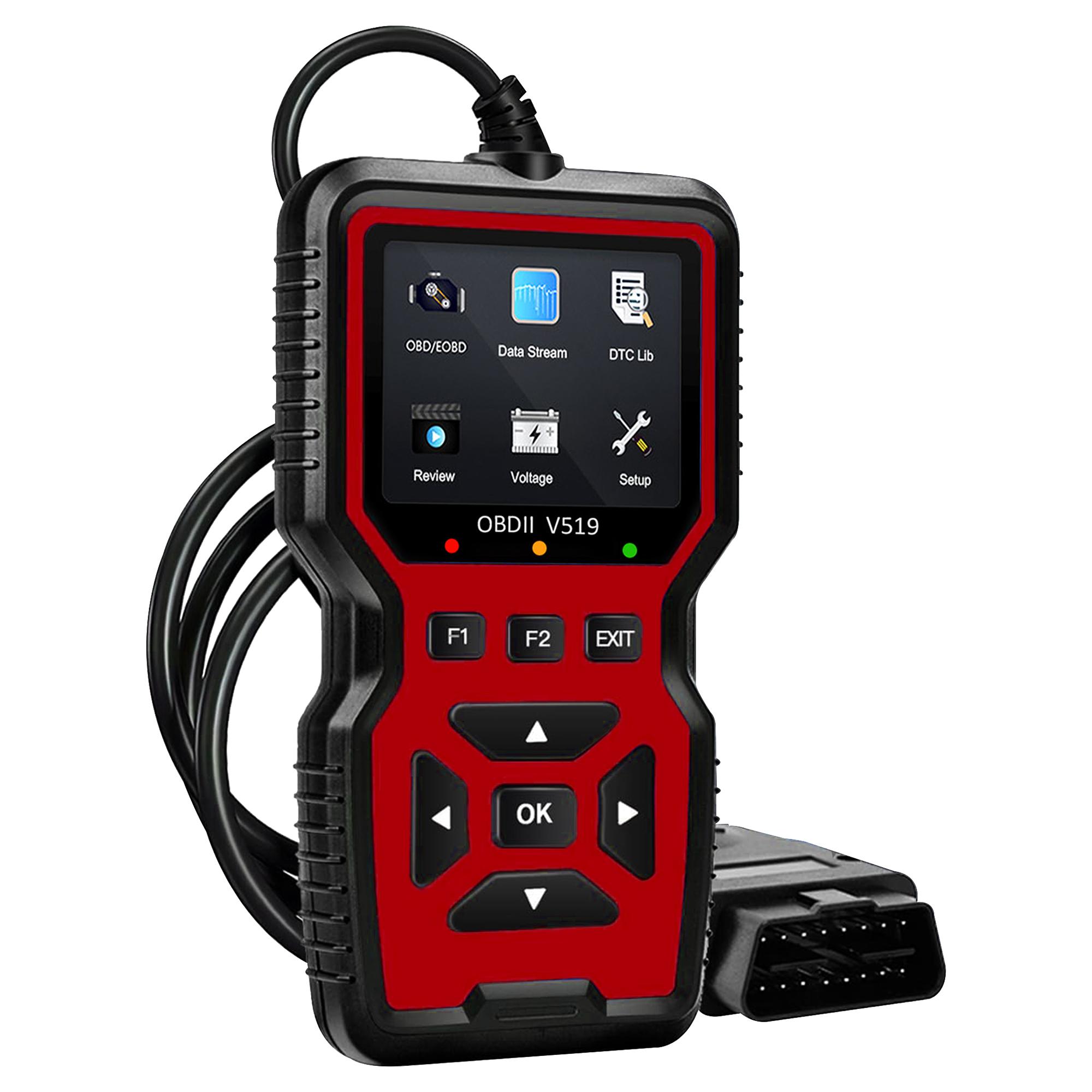 Car Obd2 Scanner Diagnostic Tool, Engine Code Reader, Reset Mode 6 & 8, I/m Ready, Light Duty Car Diagnostic Scan Tool