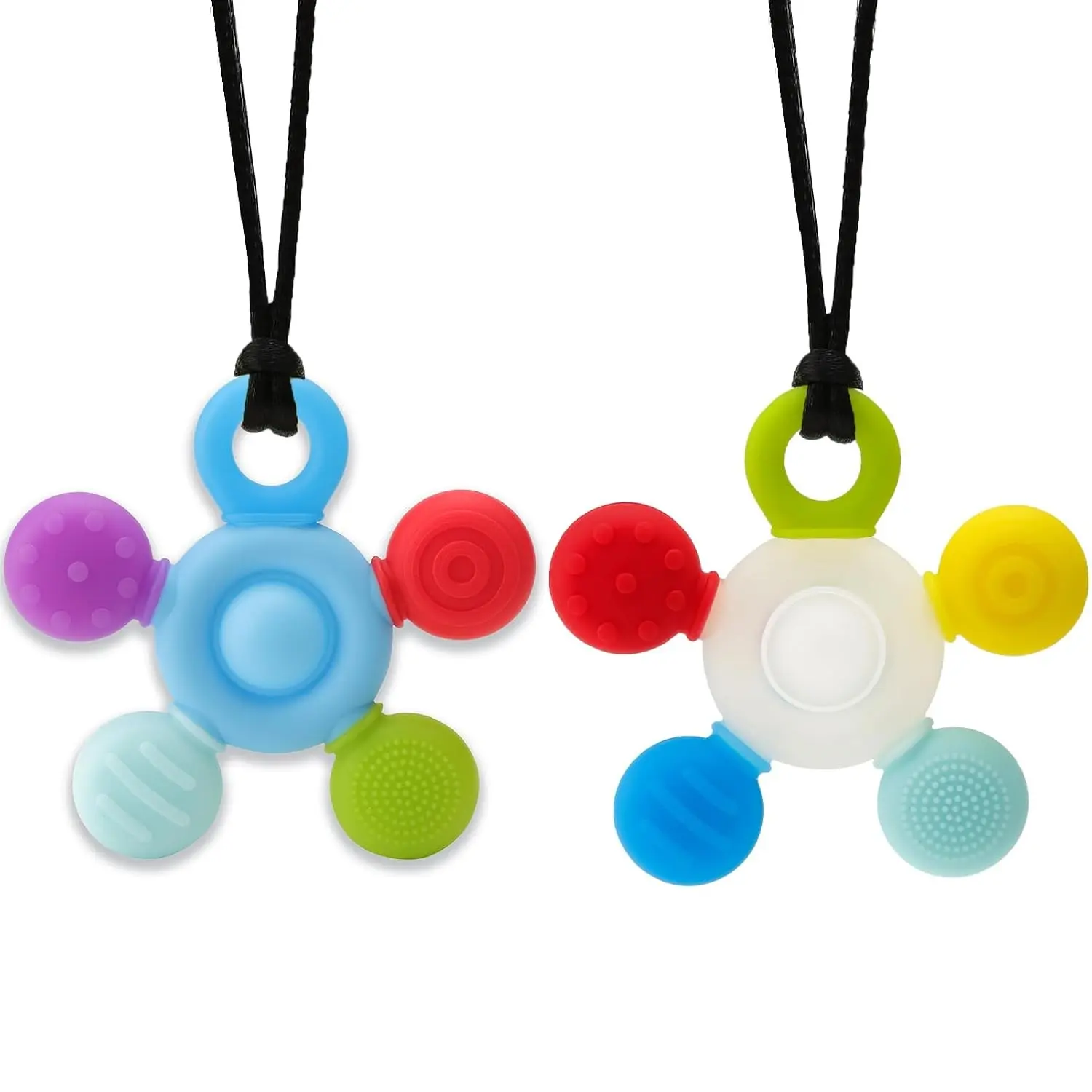 Chewy Sensory Necklaces for Kids & Adults with ADHD, Autism, Anxiety - Silicone Oral Motor Chew Toys to Reduce Chewing and Fidgeting(Gift)