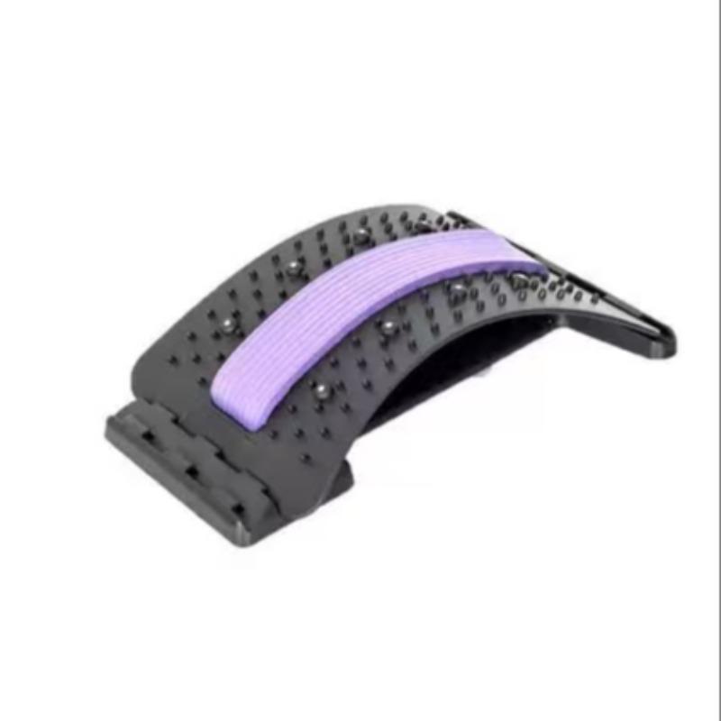 Three-Stage Adjustable Back Stretcher and Posture Corrector, Ergonomic Lumbar Support with Massage Function, Safe Grip, Office Car Home Use