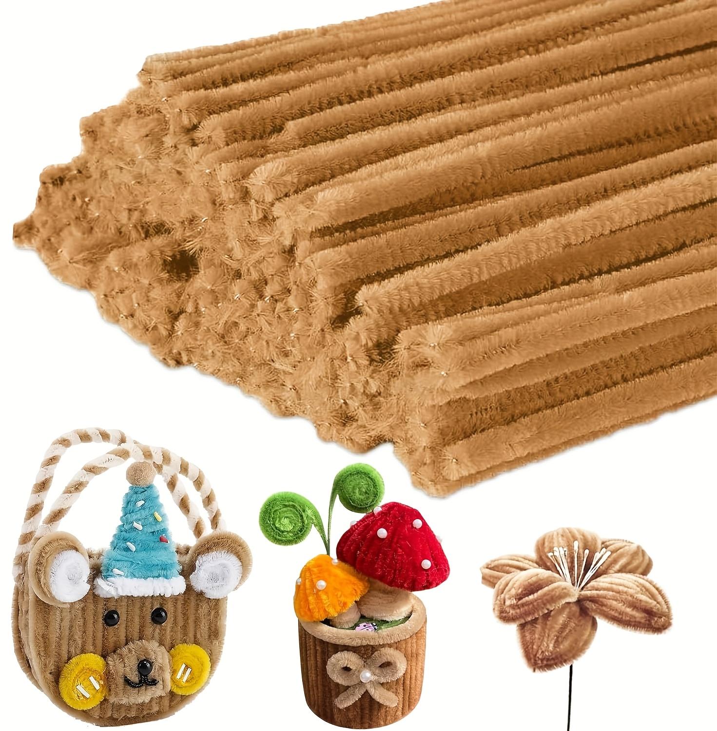 100PCS Felt Stick Handmade Material, Accompanied By Video Tutorials And Flower Buds, Used For DIY Art And Creative Crafts Party Decoration, Art Projects, Handmade Decoration, Decorative Stems, Craft Supplies