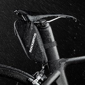 ROCKBROS Bike Bag - Waterproof 0.6L Seat/Frame Top Tube Bag, Lightweight, MTB/Road/Foldable Bikes