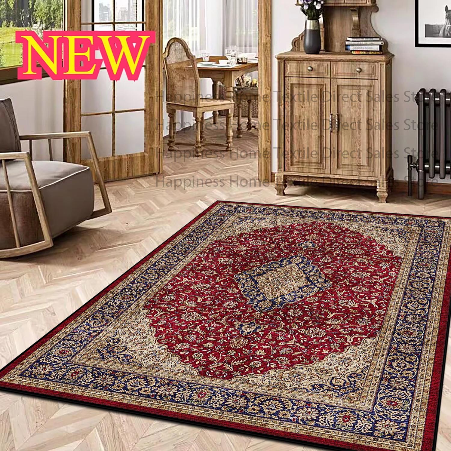 Vintage Persian Medallion Flannel Area Rug - Traditional Oriental Boho Print Soft Mat for Living Room, Non-Slip Ethnic Home Decor #VintagePersianRug #OrientalMedallionMat #BohoEthnicDecor #TraditionalCarpet #NonSlipFlannelRug