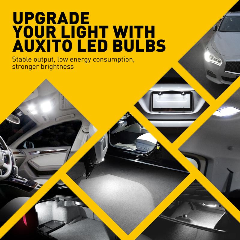 AUXITO 10x White LED T10 194 168 W5W Interior Map Dome Trunk License Plate Light Bulbs AUXITO 10x White LED T10 194 168 W5W Interior Map Dome Trunk License Plate Light Bulbs