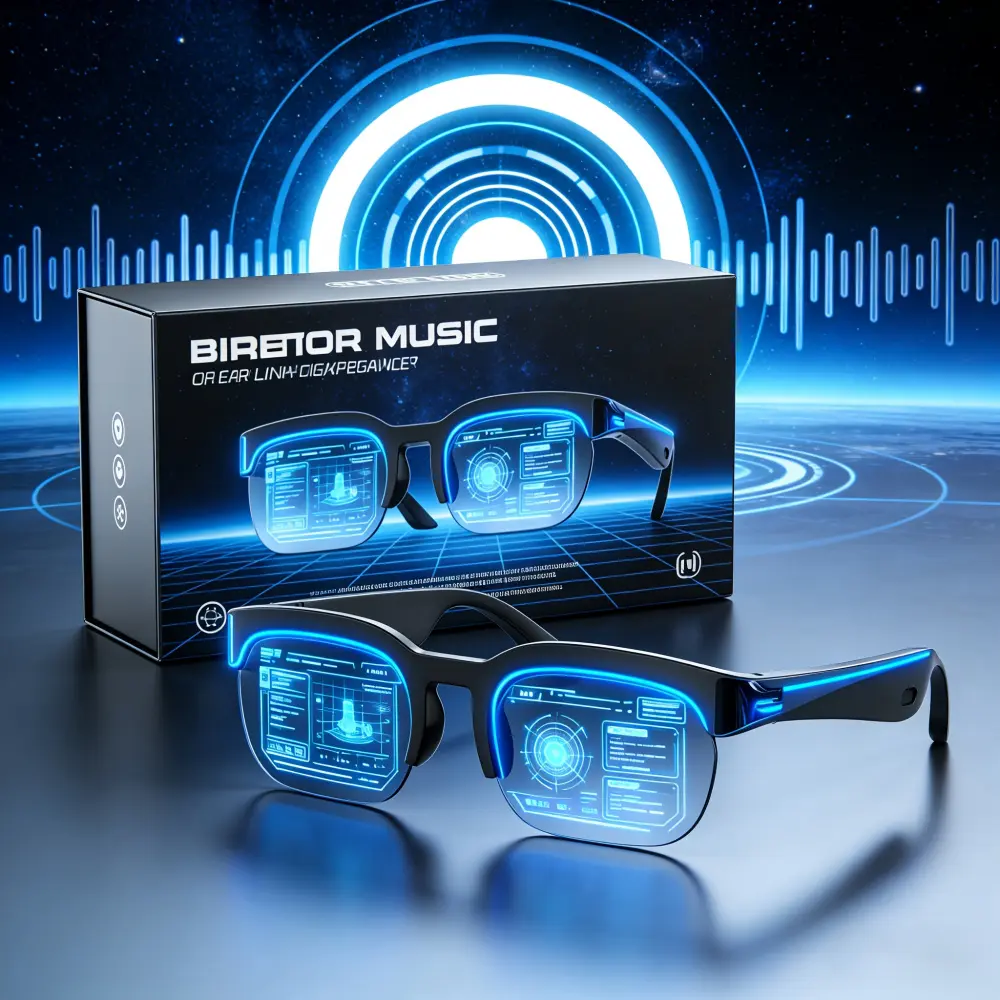 PIXNMO Limited Edition AI Smart Wireless Fashion Glasses, with real-time translation (164 languages), built-in voice assistant and speaker/microphone, compatible with wireless calls and music, suitable for travel, driving, and as a gift