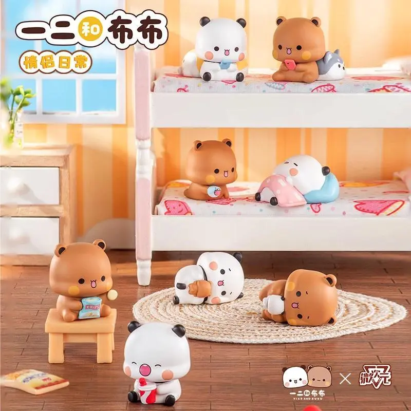 Panda Bubu And Yier Couple Daily Life Series Collectible Dolls 3.0 Edition Cute Blind Box Toys Trendy Surprise Gift For Children