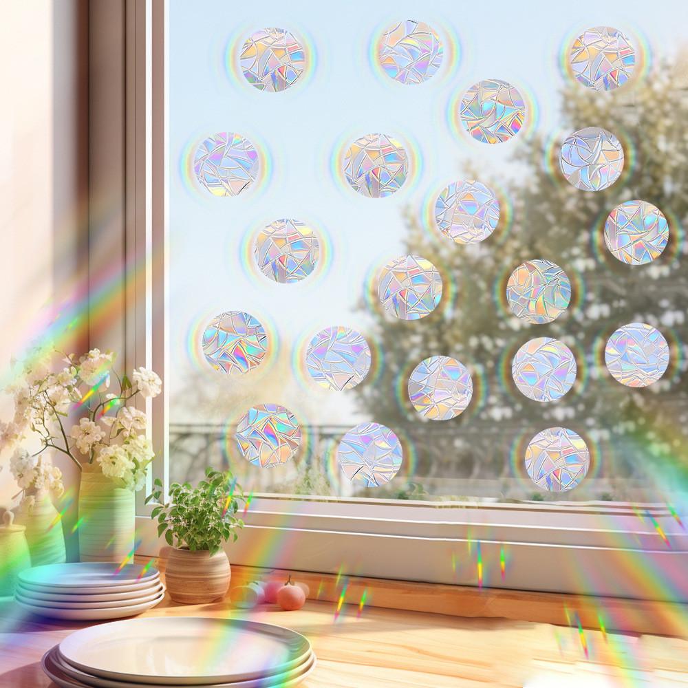 Window Round Sticker Design 2set/48pcs Summer New Colorful Round Ball Window Stickers, Decorative ...