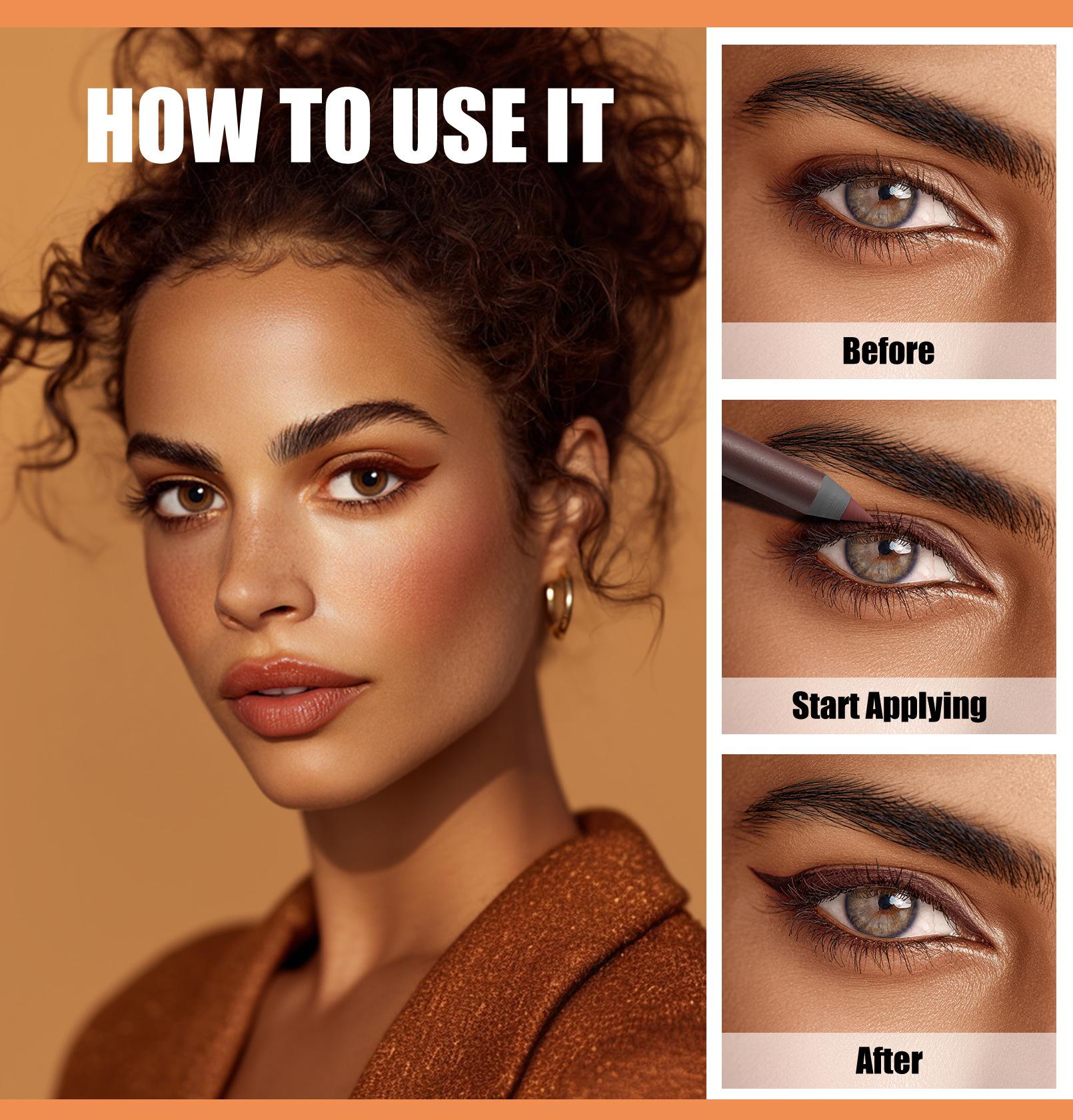 24-hour waterproof eyeliner, retractable eyeliner, smooth eyeliner gel pen