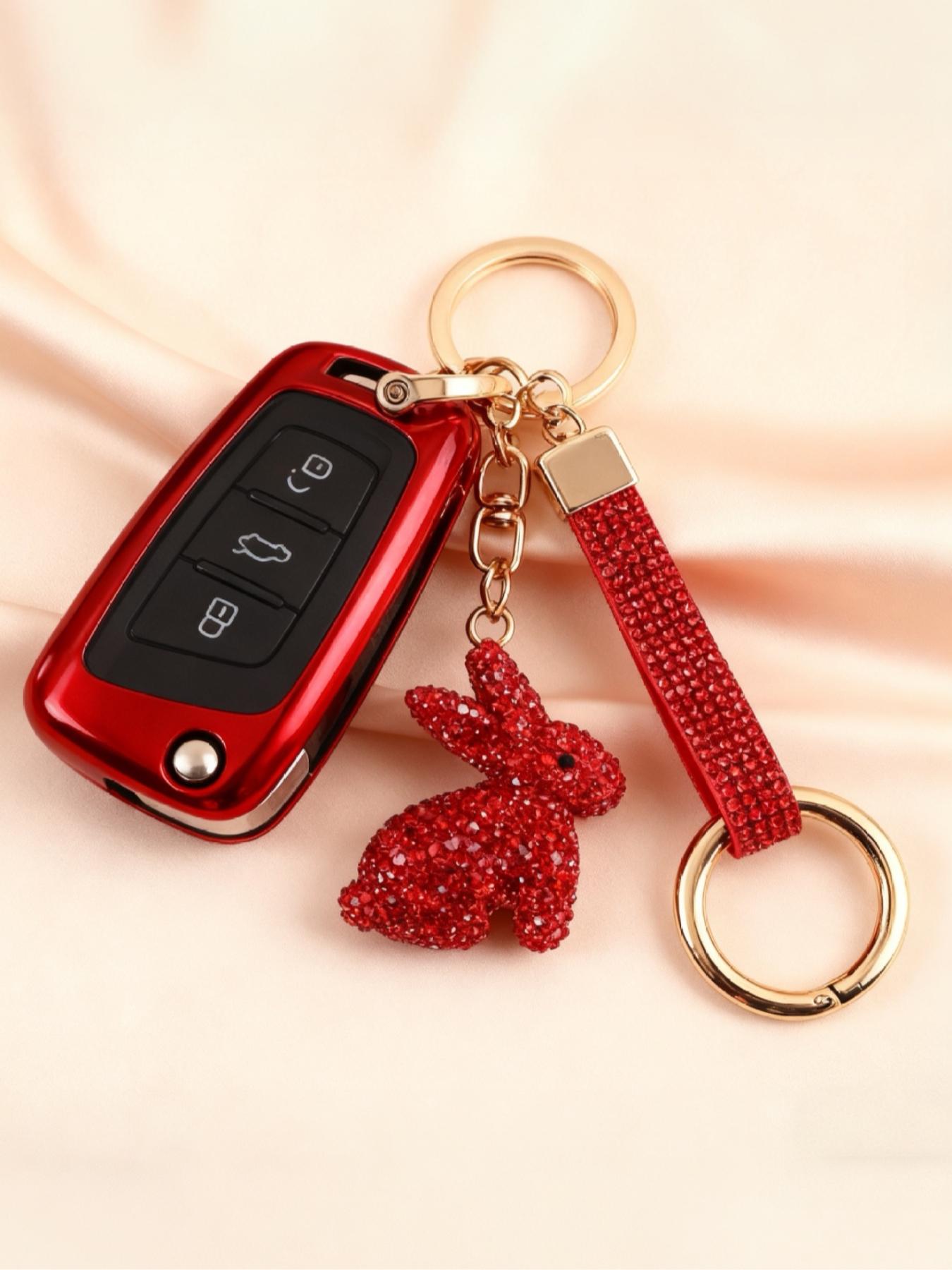 Easter Bunny Keychain Unique Design Personalizable Key Ring Unisex Multicolor Lightweight Luxurious Car Key Holder Phone Chain Perfect Holiday Gift,Valentine's Day,lovers