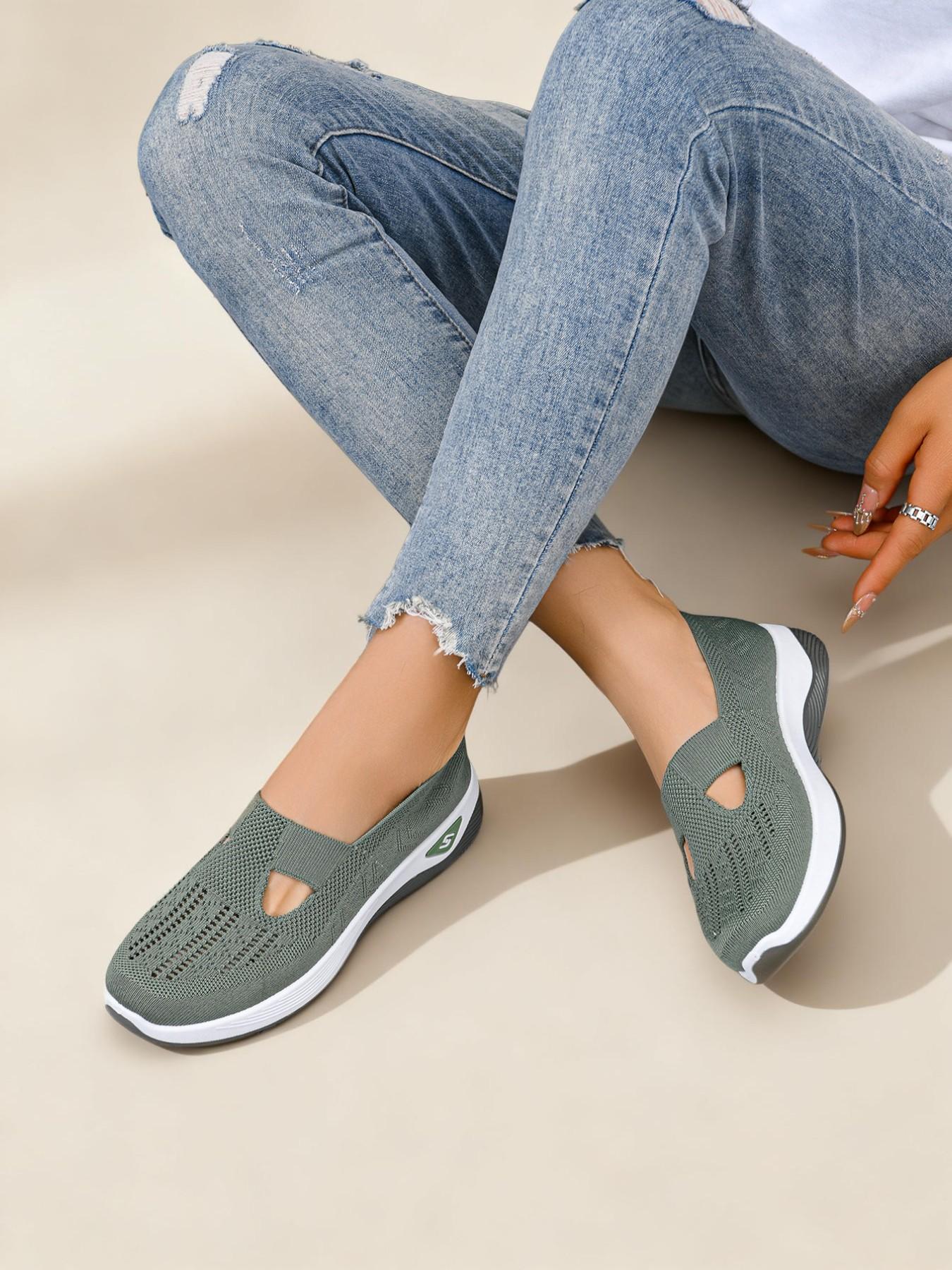 Women's Casual Sports Shoes, Comfortable Fashion Sneakers, Lightweight Soft Sole Mesh Shoes, Daily Outdoor Walking Shoes