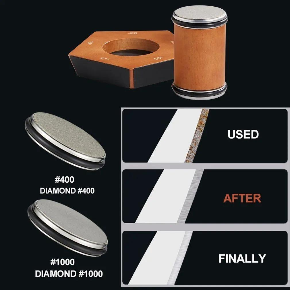 Rolling Knife Sharpener, Professional Rolling Knife Sharpener Kit with 5 Magnetic Angle Offer 12/15/18/20/22° for Kitchen Knives