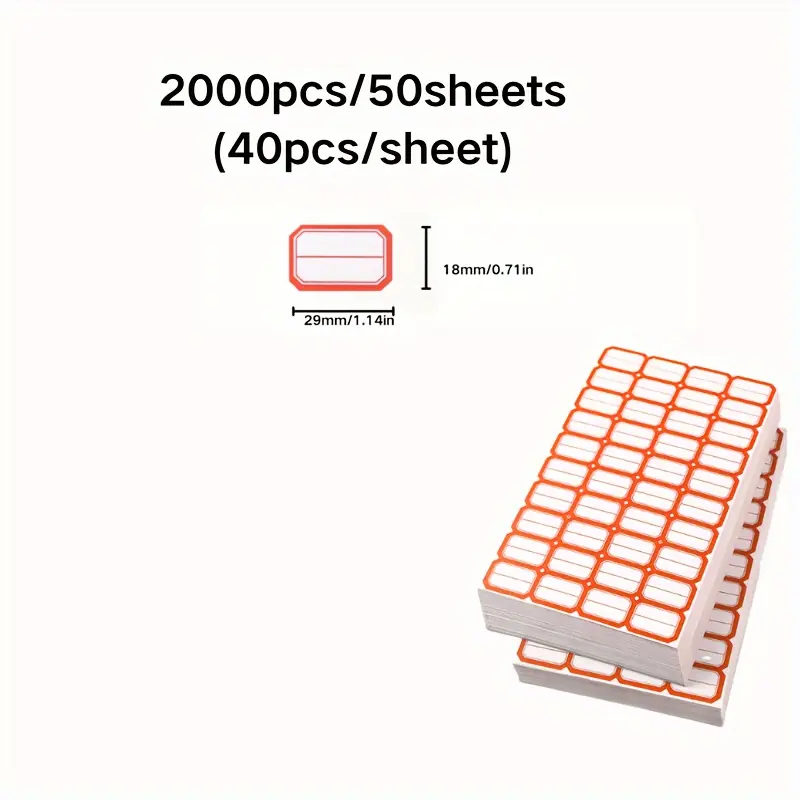 2000/600/450pcs Self-Adhesive Label Set(62x36/45x35/29x18mm) - Easy Peel & Stick For Organizing, Pricing, And Dating Food In The Kitchen Kitchen Labels Kitchen Labels For Containers