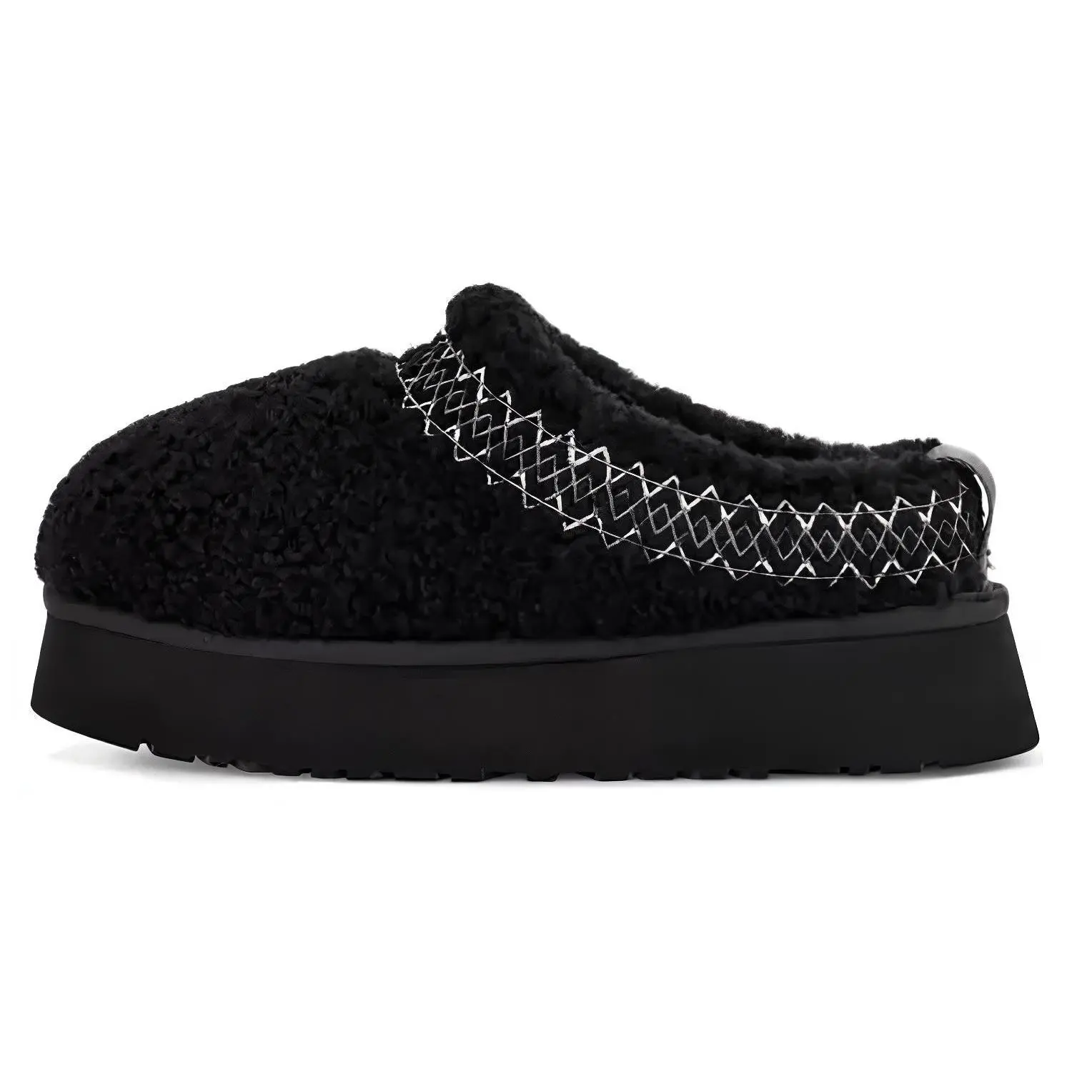 UGG Wmns Tazz Braid Slipper 'Black' 1143976-BLK