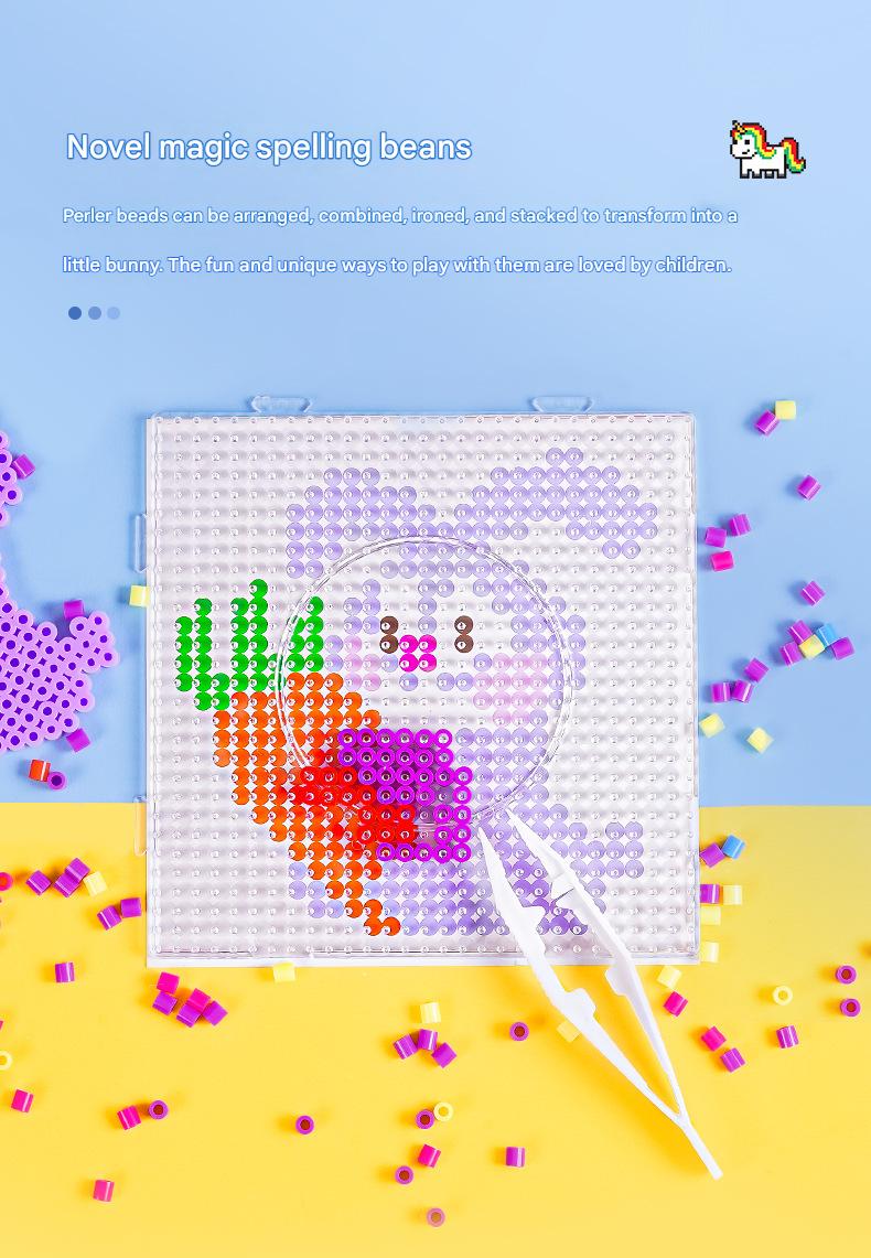 Fuse Beads DIY Craft Kit |   5MM Animal Pattern Bead Set |   Creative Educational Art Toy for Kids