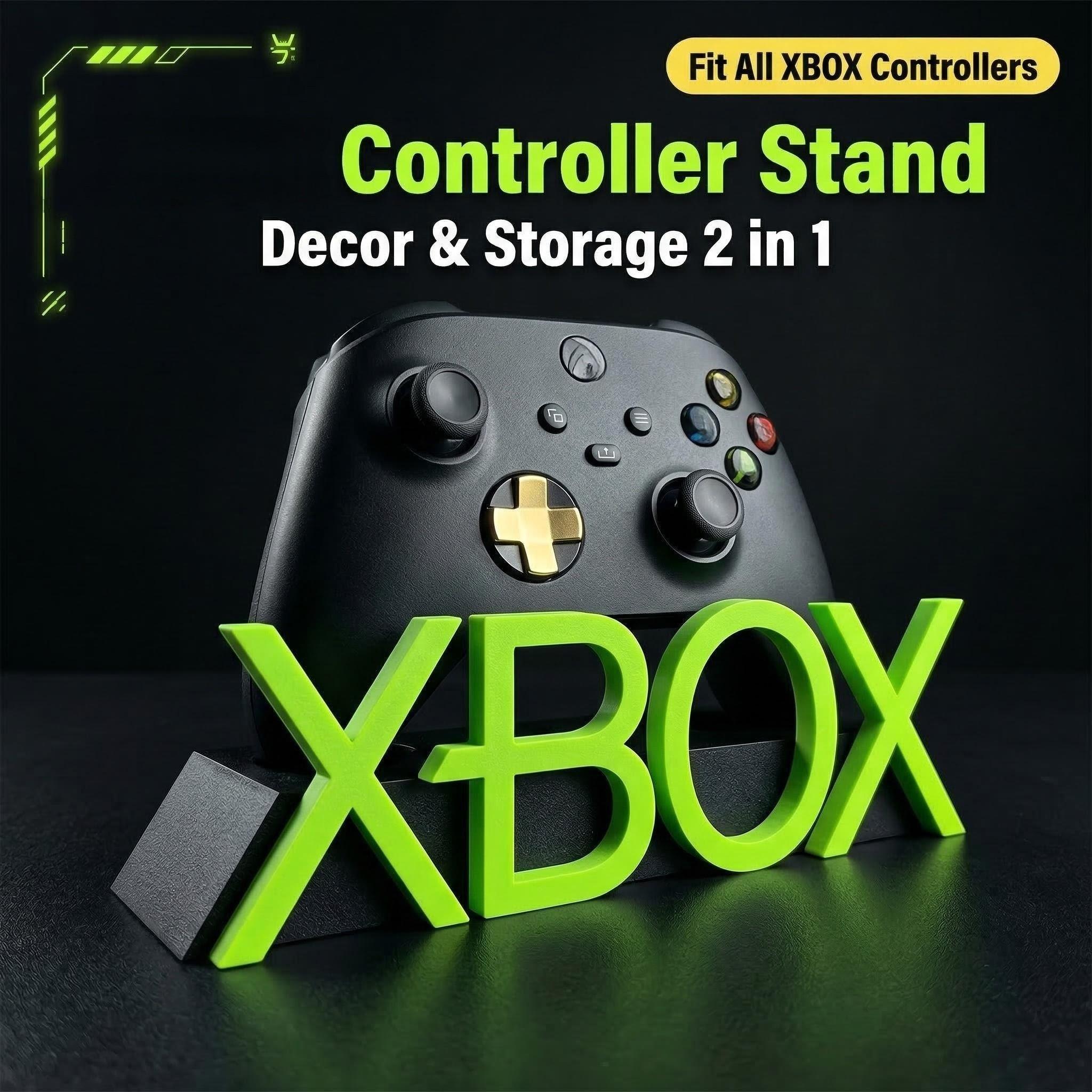 Xbox Series X/s Controller Stand, 3D Letter Design, Multi-Color Gamepad Holder, Desktop Display Mount, Gaming Desk Decor & Accessory