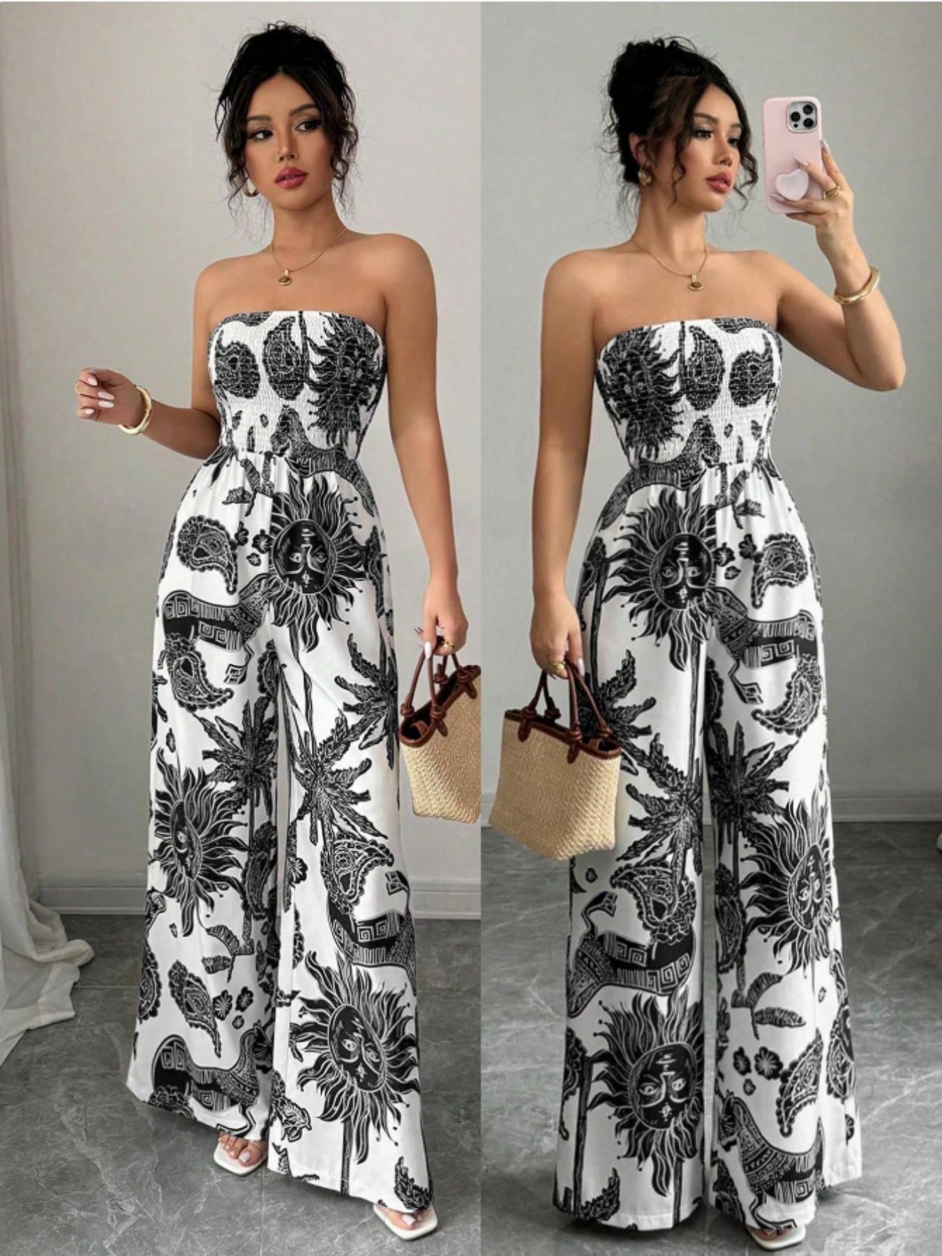 Women's Woven Fabric Casual Fitted Jumpsuit, All-Seasons Wearable One-Piece, Comfortable & Stylish Design for Daily Use