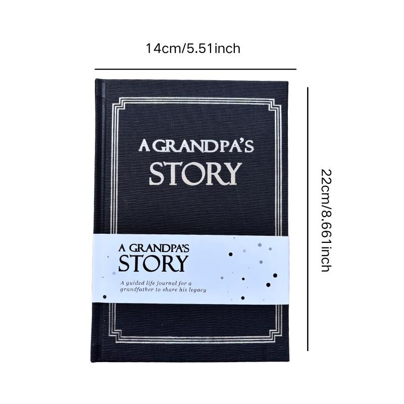 Grandpa's Life Story Diary Hardcover Edition, Meaningful Memorial Gift, 250 Guiding Questions, Perfect for Father's Day, Grandparents' Day, Birthday, Christmas