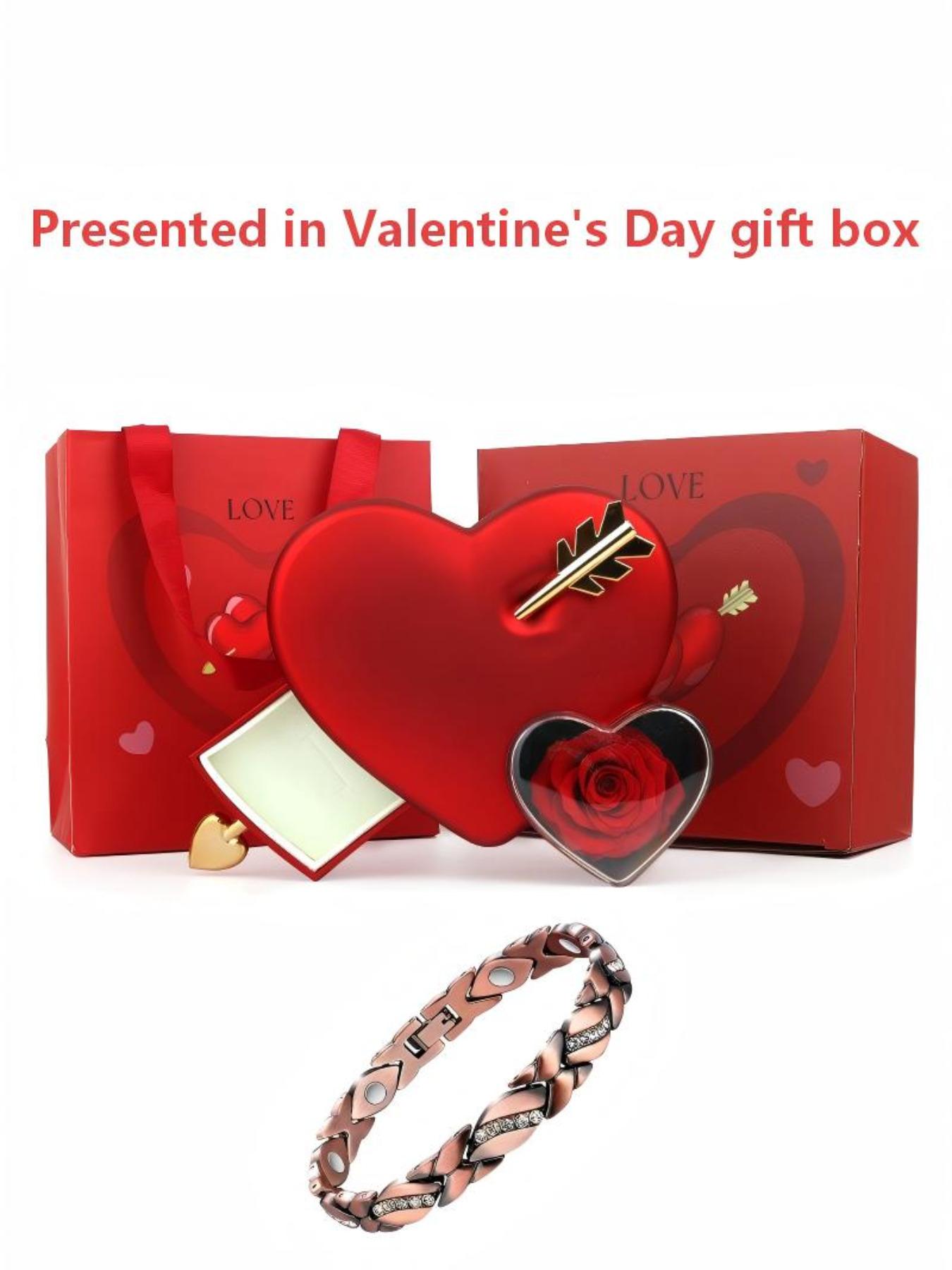 【Valentine's Day gift】Women's Leaf Bracelet, Pure Copper Magnetic Bracelet with Diamonds, 3500 Gauss Effective Magnet, Outdoor Fun Accessory