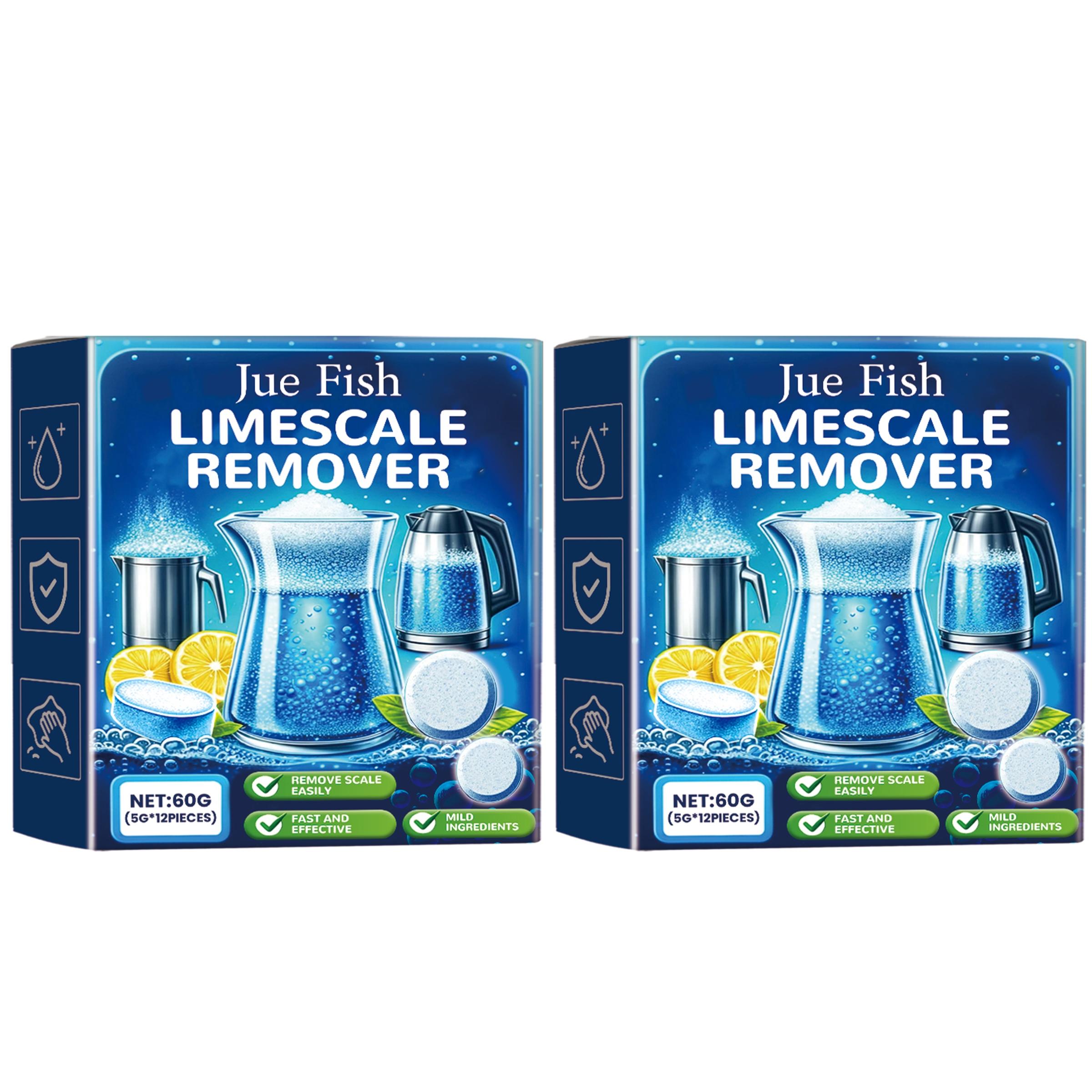 2-Pack Water Scale Remover Tablets (60g*2), Stainless Steel Pot & Kettle Cleaner, Limescale Removal,Lemon Scented, Ensures Drinking Water Quality