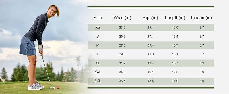 G Gradual Women's Golf Skirts Skort 4 Side Pockets High Waisted Stretchy Tennis Skirt with Short Athletic Casual