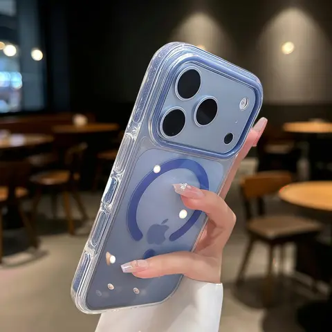 Transparent Magnetic Protective Cellphone Cover for iPhone 18 Pro Max, 17 Pro Max - High-Quality Soft Silicone, All-Inclusive Anti-Drop Mobile Phone Accessory