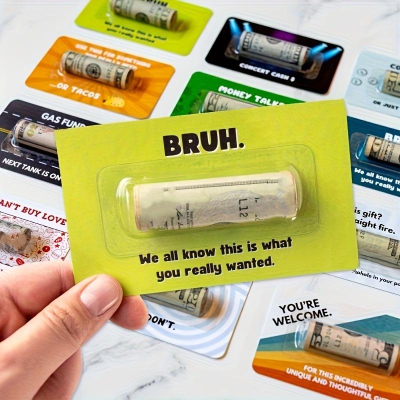 3 Sets Bruh Funny Cash Gift Cards, Creative Money Storage Cards, Perfect for Men/teenagers, Birthday/festival Surprises, Practical Gifts for New Drivers/owners