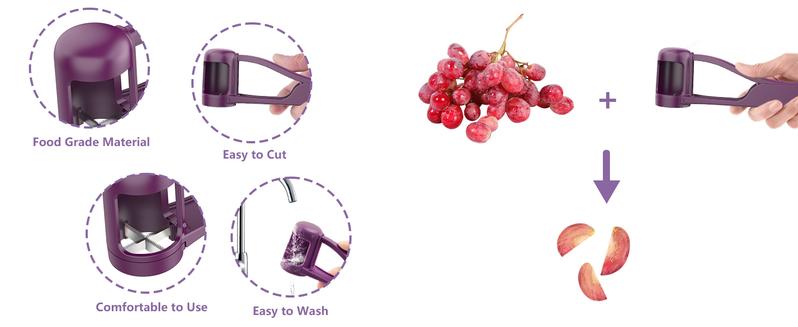 Baby Grape Cutter & Slicer Safe Kitchen Gadget for Toddlers 1-3 Easy Lunch Prep for Cherries Tomatoes & Strawberries Baby Grape Cutter & Slicer Safe Kitchen Gadget for Toddlers 1-3 Easy Lunch Prep for Cherries Tomatoes & Strawberries