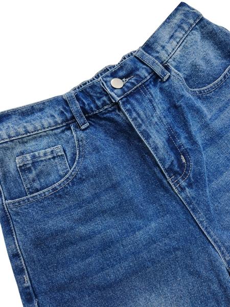 OBLue Jeans Retro High Waist Straight Leg Jeans for Women, Loose Fit with Rolled Hem for Slim Look and Style, High Waisted Denim