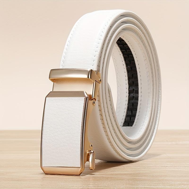 Golden Automatic Buckle Belt Men and Women Universal Fashion Casual Belts Red Blue Green Black White Cinturon Female Waistband