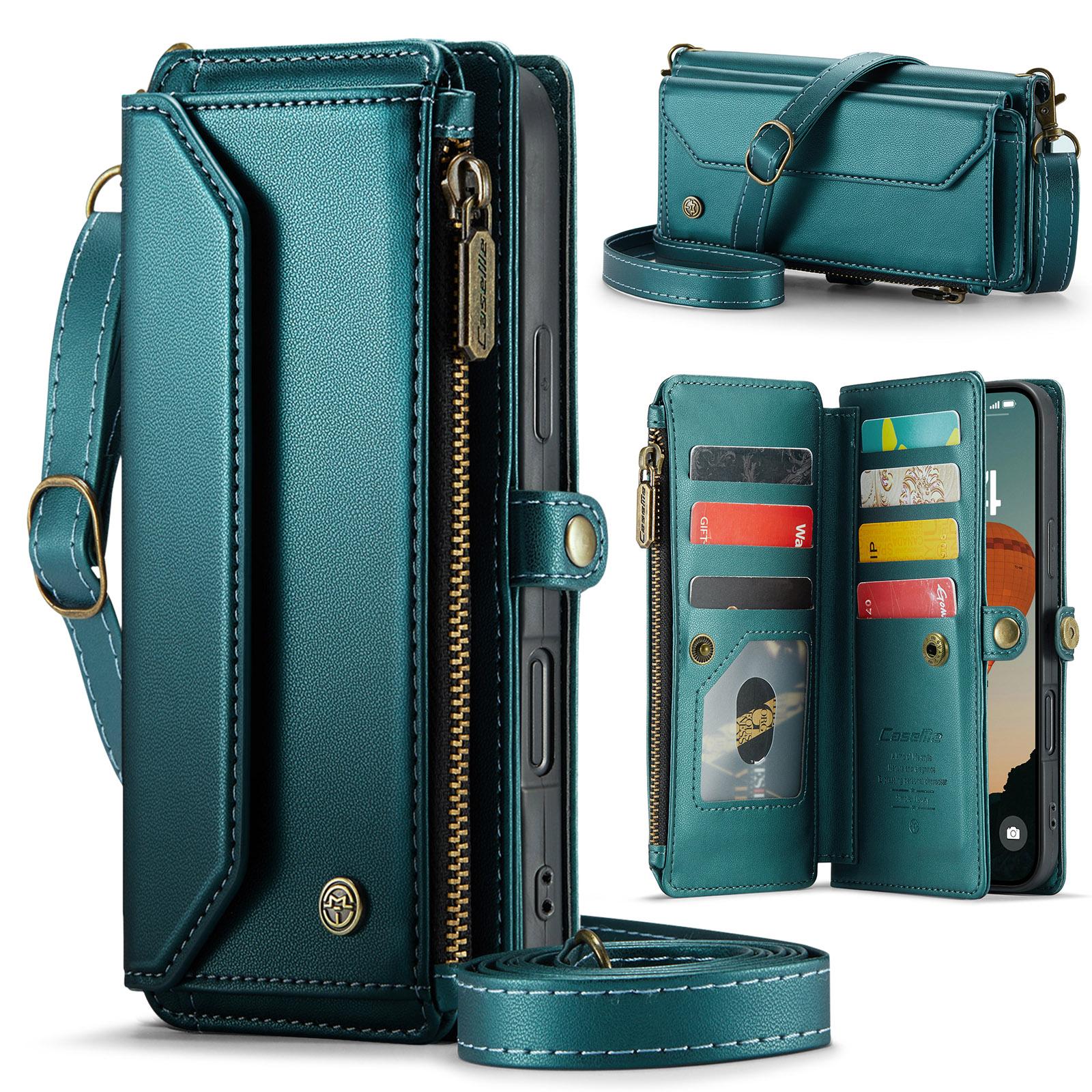 Wallet Case Cover Protector for iPhone 17/16e/15/14/13 Pro Max, Rfid Protection, Stand, Credit Card Slots, Unisex Design, Plain Pattern