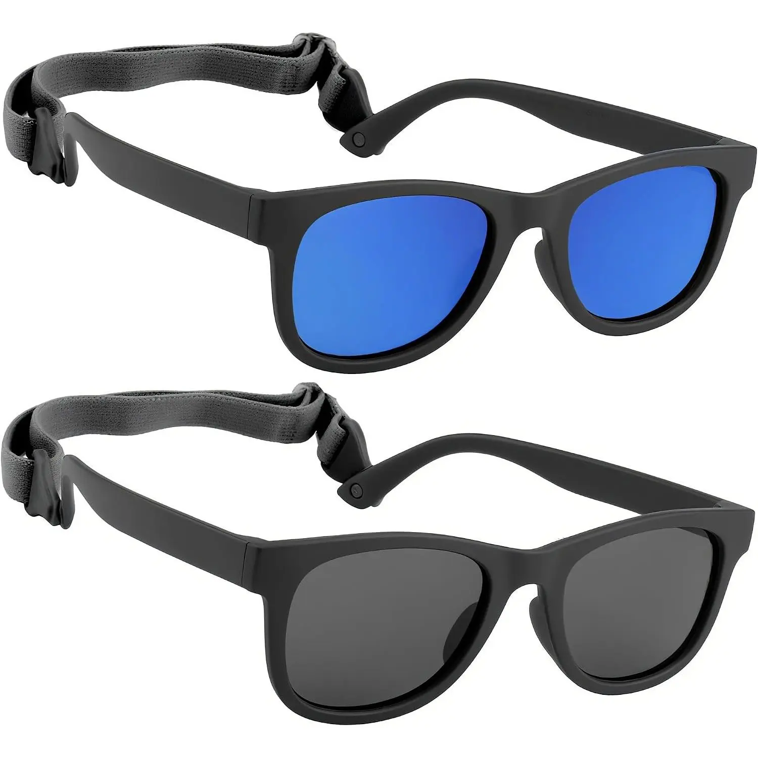 2-Pack Toddler Polarized Sunglasses UV400 with Strap