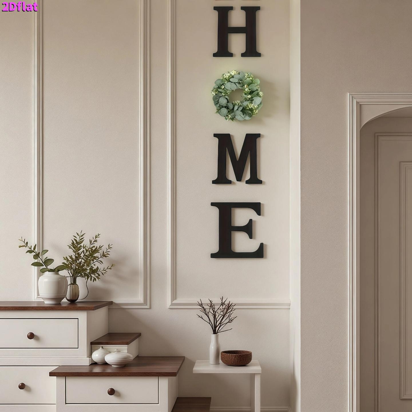 Modern Farmhouse Wooden Letter Sign: Rustic Wall Decor for Living Rooms and Kitchens, a Perfect Gift Idea for Housewarmings and Christmas, Indoor Home Decoration